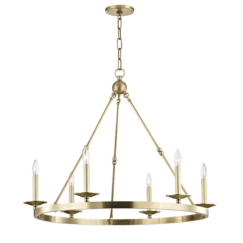 6 LIGHT CHANDELIER (57|3206-AGB)