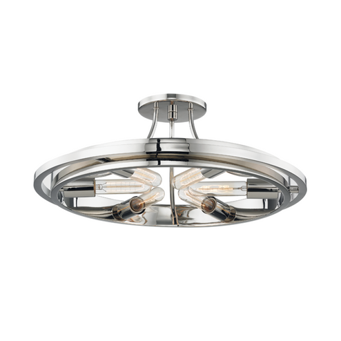 6 LIGHT FLUSH MOUNT (57|2721-PN)