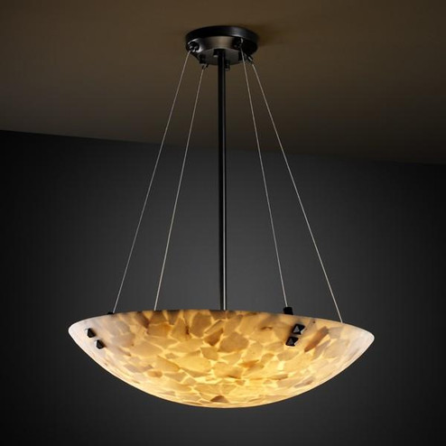 24'' LED Pendant Bowl w/ Pair Square w/ Points Finials (254|ALR-9662-35-MBLK-F3-LED5-5000)