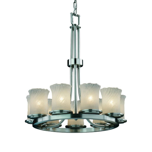 Dakota 9-Light Ring LED Chandelier (254|GLA-8766-16-WHTW-NCKL-LED9-6300)