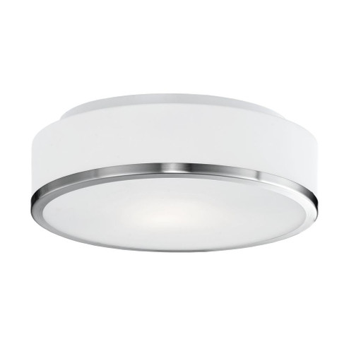 Charlie 12-in Brushed Nickel 2 Lights Flush Mount (461|599002BN)