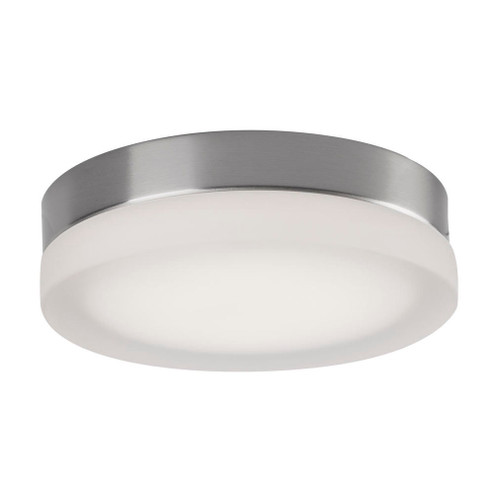 Bedford 11-in Brushed Nickel/Frosted LED Flush Mount (461|FM3511-BN)