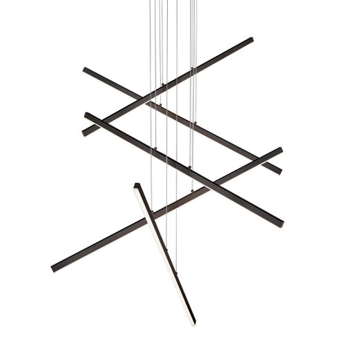 Vega 5 Head Black LED Multi Pendant (461|MP10305-BK)