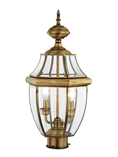 2 Light AB Outdoor Post Lantern (108|2254-01)