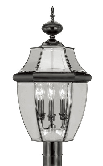 3 Light Black Outdoor Post Lantern (108|2354-04)