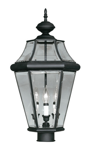 3 Light Black Outdoor Post Lantern (108|2364-04)
