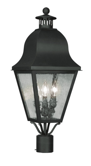 3 Light Black Outdoor Post Lantern (108|2556-04)