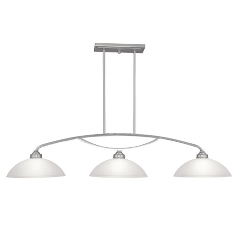 3 Light Brushed Nickel Billiard/Island (108|4224-91)