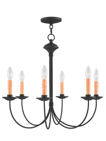 6 Light Black Chandelier (108|4456-04)