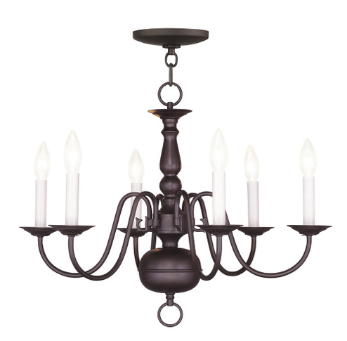 6 Light Bronze Chandelier (108|5006-07)