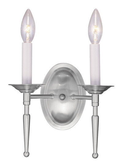 2 Light Brushed Nickel Wall Sconce (108|5122-91)