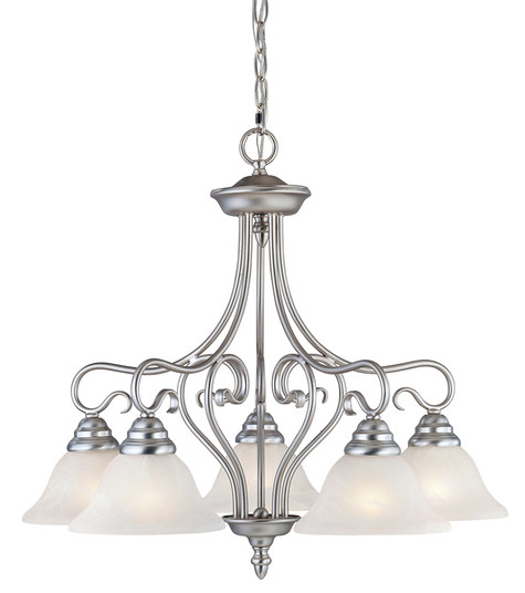 5 Light Brushed Nickel Chandelier (108|6135-91)