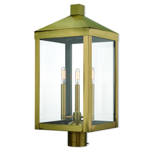 3 Lt AB Outdoor Post Top Lantern (108|20586-01)