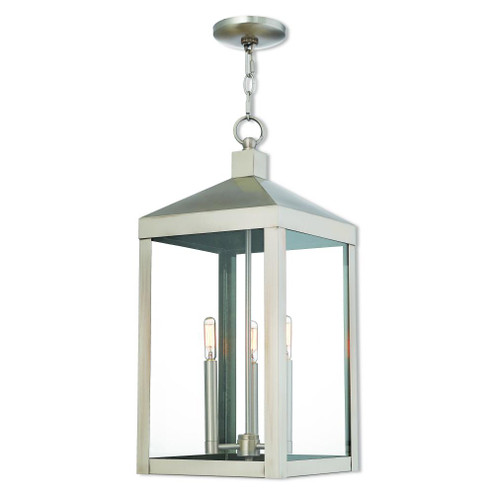 3 Lt BN Outdoor Pendant Lantern (108|20587-91)