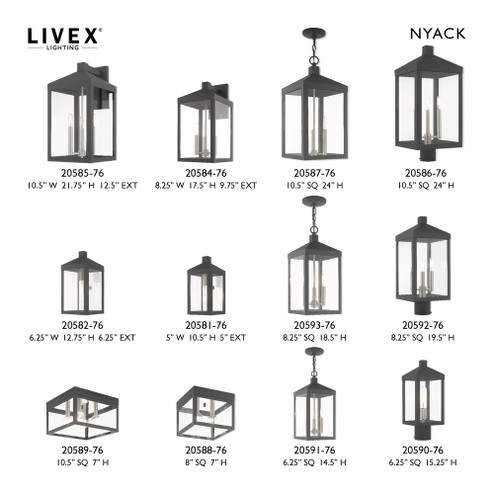 1 Lt Scandinavian Gray Outdoor Pendant Lantern (108|20591-76)