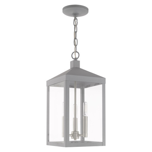 3 Lt Nordic Gray Outdoor Pendant Lantern (108|20593-80)