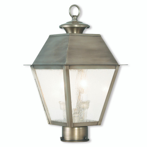 2 Light Vintage Pewter Post-Top Lantern (108|2166-29)