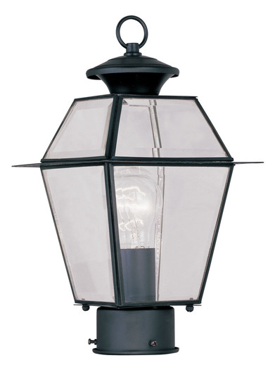 1 Light Black Outdoor Post Lantern (108|2182-04)