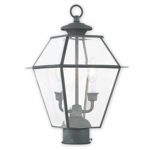 2 Light Charcoal Outdoor Post Lantern (108|2284-61)