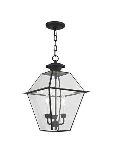 3 Light Black Outdoor Chain Lantern (108|2385-04)