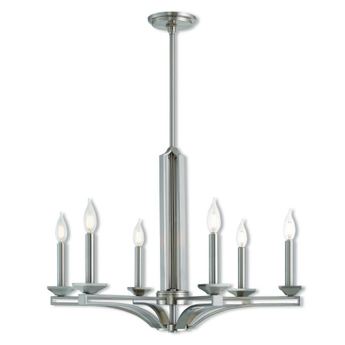 6 Lt BN Chandelier (108|40056-91)