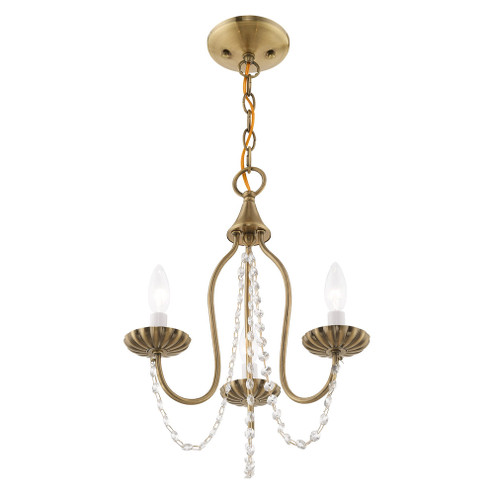 3 Lt Antique Brass Mini Chandelier (108|40793-01)