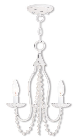 3 Light Antique White Mini Chandelier (108|40793-60)