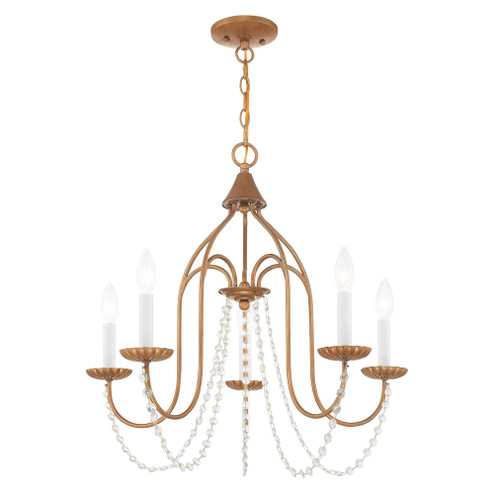 5 Lt Antique Gold Leaf Chandelier (108|40795-48)