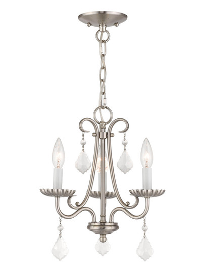 3 Light Brushed Nickel Mini Chandelier (108|40873-91)