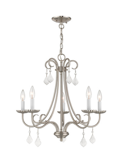 5 Light Brushed Nickel Chandelier (108|40875-91)