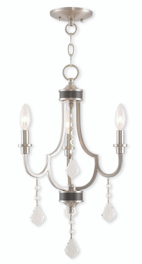 3 Light Brushed Nickel Mini Chandelier (108|40883-91)