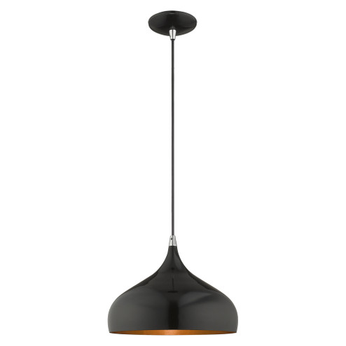 1 Lt Shiny Black Mini Pendant (108|41172-68)