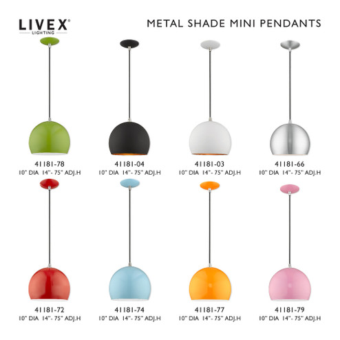 1 Lt White Mini Pendant (108|41181-03)