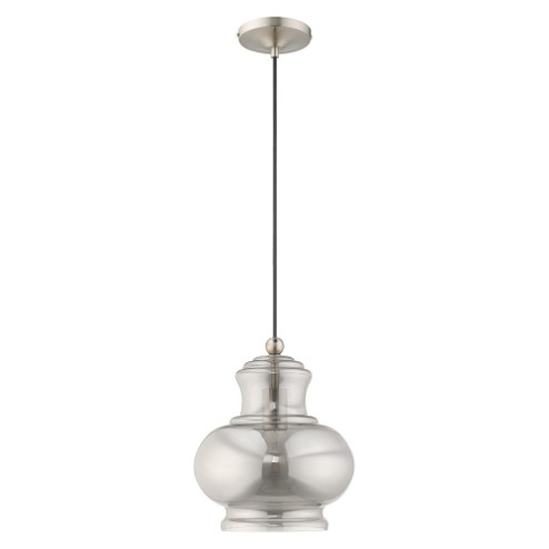 1 Lt Brushed Nickel Mini Pendant (108|41243-91)