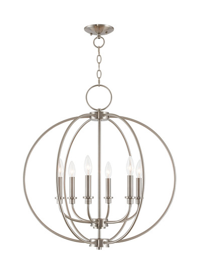 6 Light Brushed Nickel Chandelier (108|4666-91)