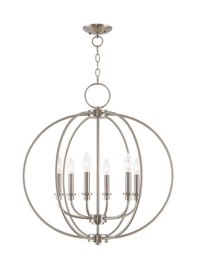 6 Light Brushed Nickel Chandelier (108|4666-91)