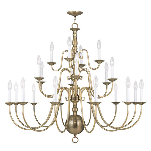 22 Light Antique Brass Chandelier (108|5015-01)