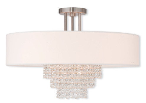 5 Light Brushed Nickel Ceiling Mount (108|51029-91)