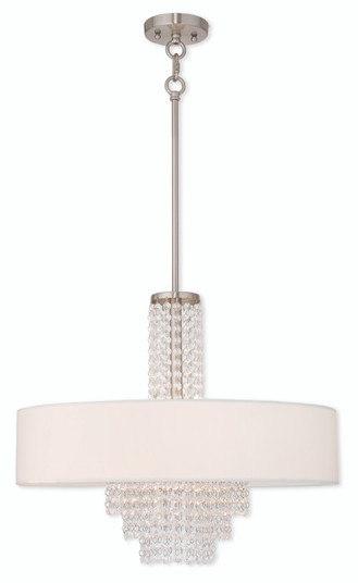 5 Light Brushed Nickel Chandelier (108|51034-91)