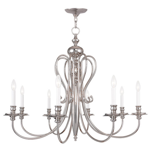 8 Light Polished Nickel Chandelier (108|5168-35)