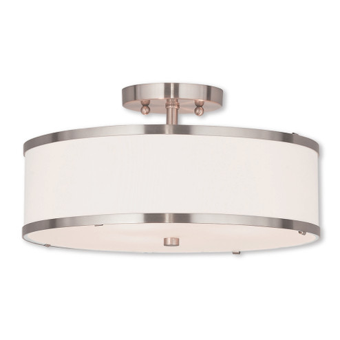 3 Light Brushed Nickel Ceiling Mount (108|62628-91)