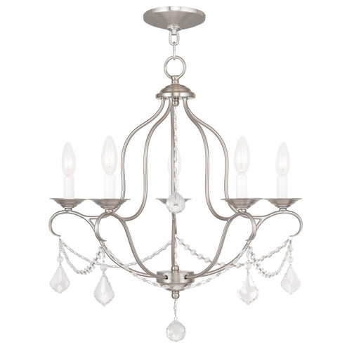 5 Light Brushed Nickel Chandelier (108|6435-91)