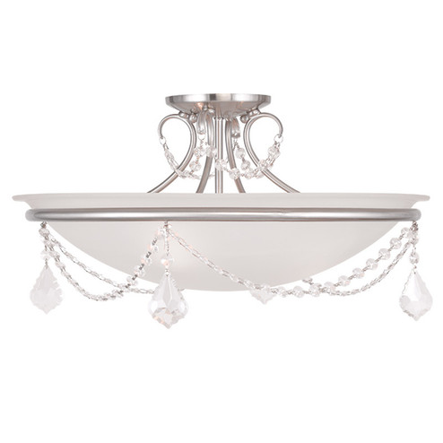 3 Light Brushed Nickel Ceiling Mount (108|6525-91)