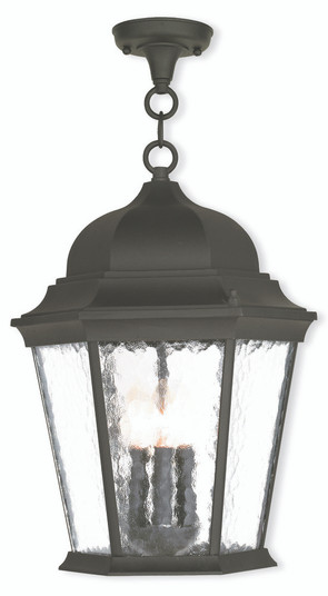 3 Light Textured Black Chain Lantern (108|75475-14)