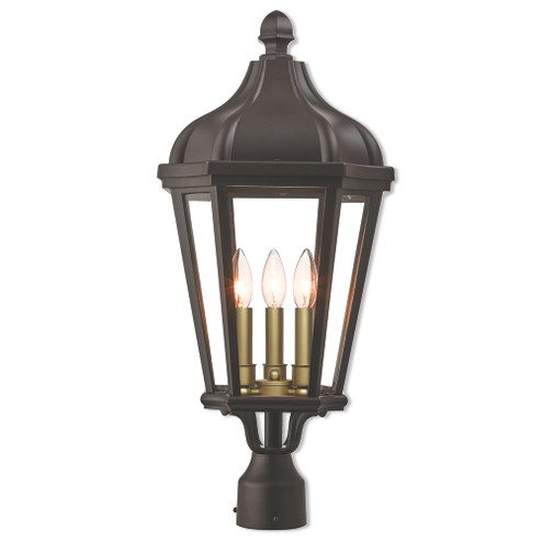 3 Lt BZ Outdoor Post Top Lantern (108|76194-07)