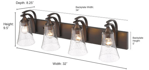 Natalie 4-Light Vanity Satin Nickel (670|1494-SN)