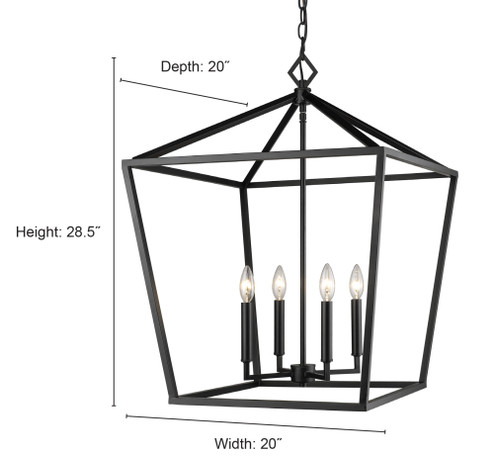 4-Light Pendant light Rubbed Bronze (670|3254-RBZ)