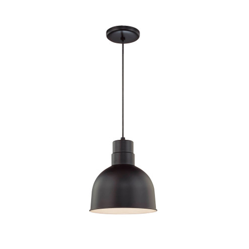 R Series 1-Light Cord Hung Deep Bowl Shade Satin Black (670|RDBC10-SB)
