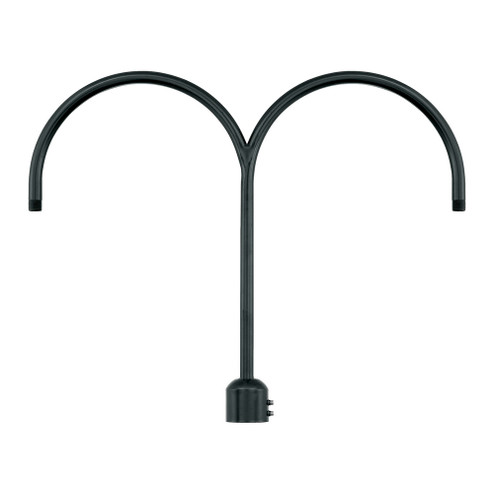 R Series Two Light Post Adapter Satin Black (670|RPAD-SB)