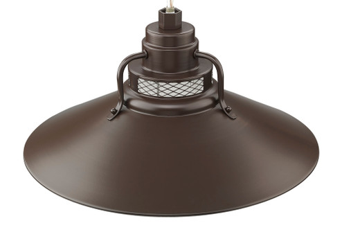 R Series 1-Light Stem Hung Railroad Shade Architectural Bronze (670|RRRS18-ABR)